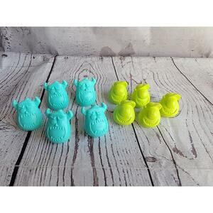 10 Monsters Inc University Birthday Cake/Cupcake Rings -5 Mike & 5 Sulley